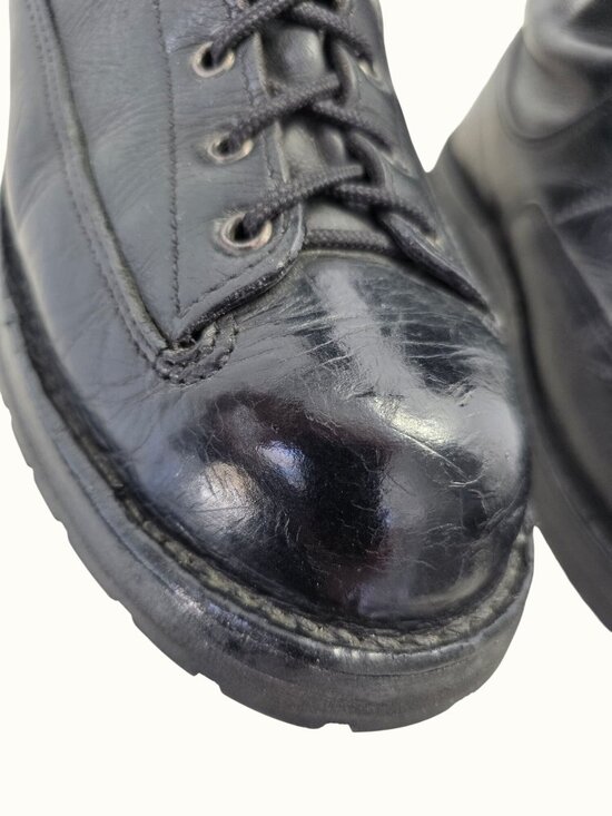 Danner Mens 13 D Black Leather Lace Up Boots Vibram Sole Recrafted Portland USA main image 12